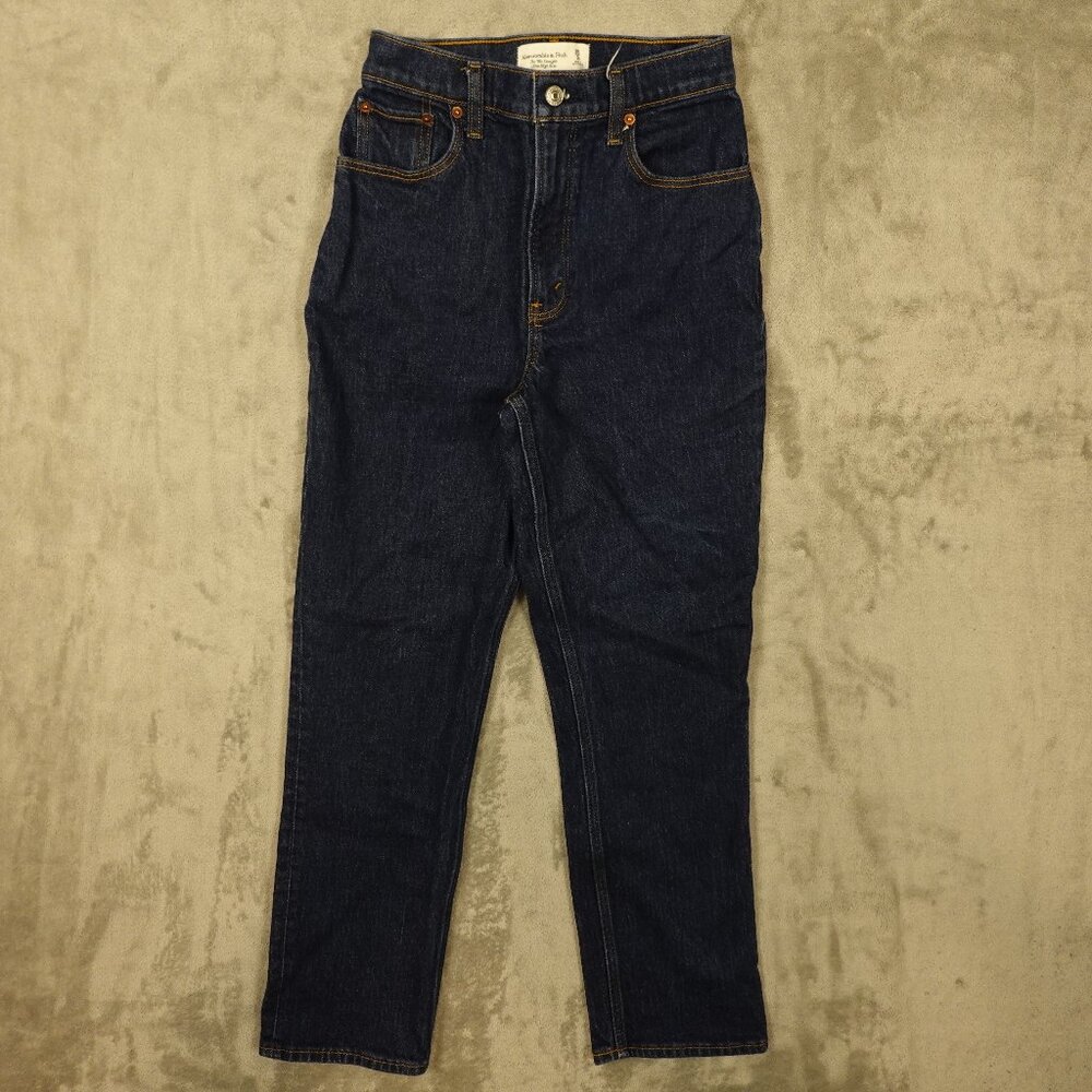 Abercrombie‎ & Fitch The '90s Straight Ultra High Rise Curve Love Jeans Size 25